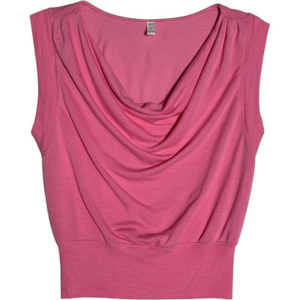 Anthropologie Daily Practice Pink Cowl‎ Neck Sleeveless pullover Top M soft girl